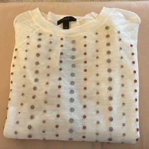 J.Crew NWT XXS Sequin Tippi cream